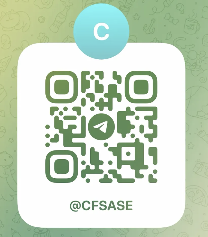 Telegram @CFSASE QR code